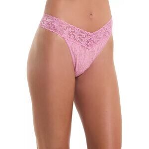 Hanky Panky 2-pc Women Tea Cup Pink Signature Lace Original Rise Thong One Size